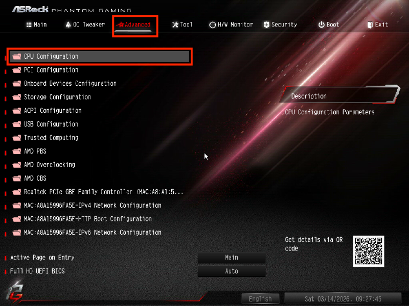 As Rock - B550M Phantom Gaming 4 - Bios > advanced > cpu